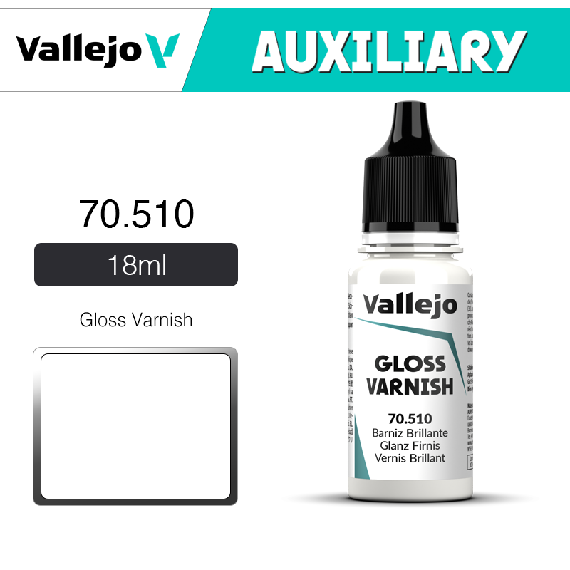 Vallejo Auxiliary _ 70510 _ 18ml _ Gloss Varnish