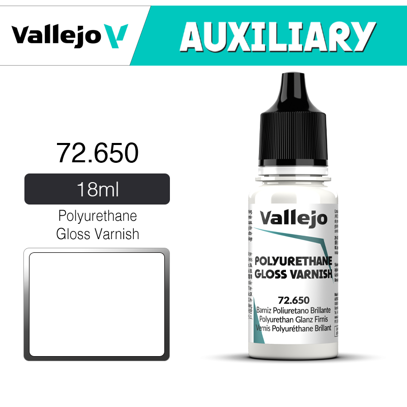Vallejo Auxiliary _ 72650 _ 18ml _ Polyurethane Gloss Varnish