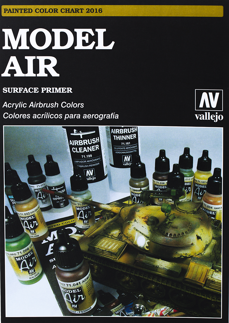Vallejo Publications _ CC971 _ Hand Painted Color Chart _ Model Air and Surface Primer