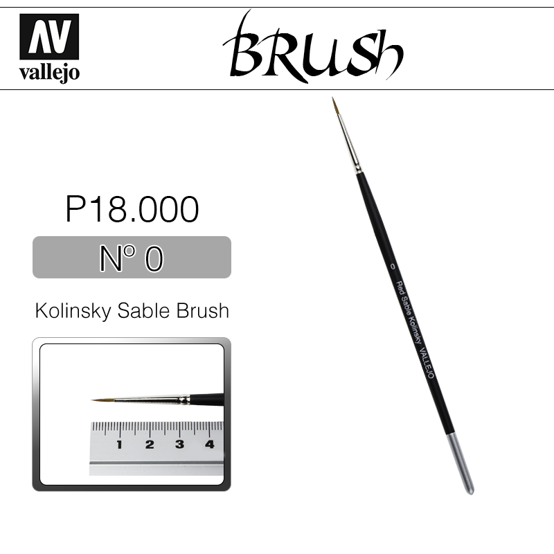 Vallejo Brush _ P18000 _ Kolinsky Sable Brush Nº 0(* 단종)