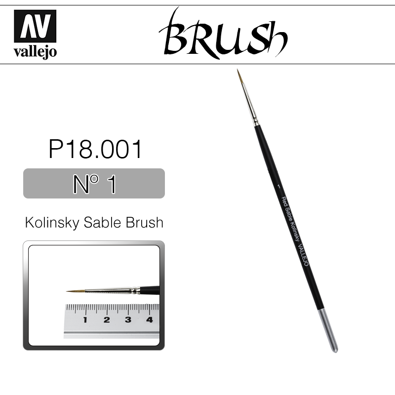 Vallejo Brush _ P18001 _ Kolinsky Sable Brush Nº 1(* 단종)