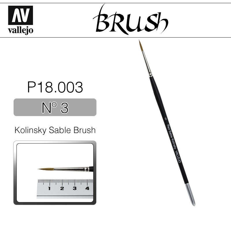 Vallejo Brush _ P18003 _ Kolinsky Sable Brush Nº 3(* 단종)
