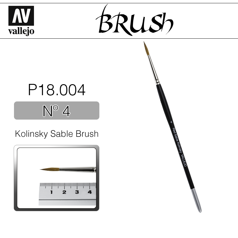 Vallejo Brush _ P18004 _ Kolinsky Sable Brush Nº 4(* 단종)