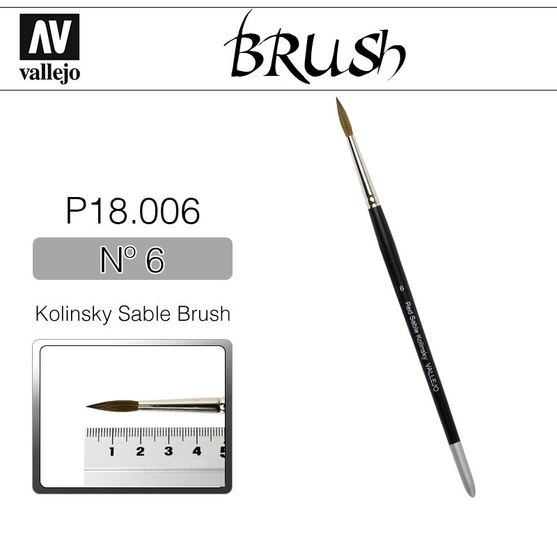 Vallejo Brush _ P18006 _ Kolinsky Sable Brush Nº 6(* 단종)