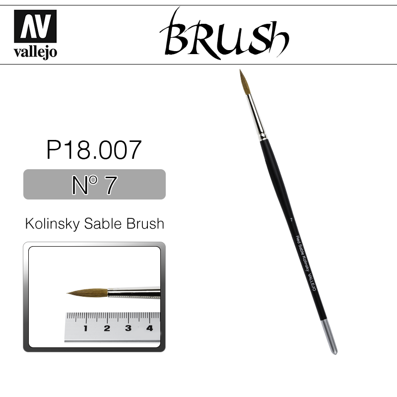 Vallejo Brush _ P18007 _ Kolinsky Sable Brush Nº 7(* 단종)