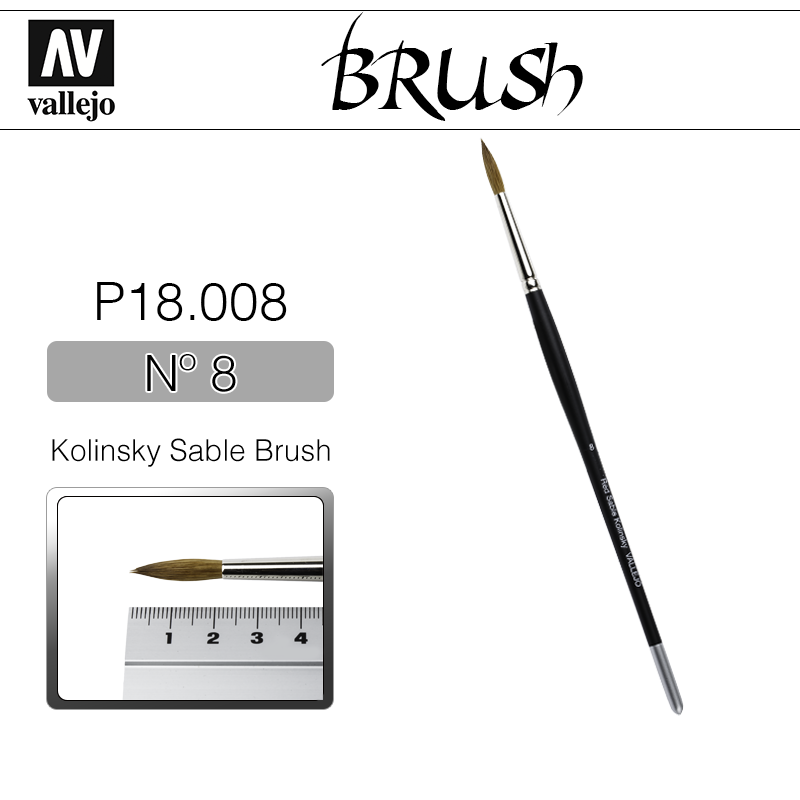Vallejo Brush _ P18008 _ Kolinsky Sable Brush Nº 8(* 단종)