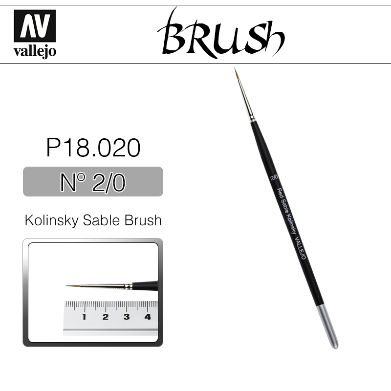 Vallejo Brush _ P18020 _ Kolinsky Sable Brush Nº 2/0(* 단종)