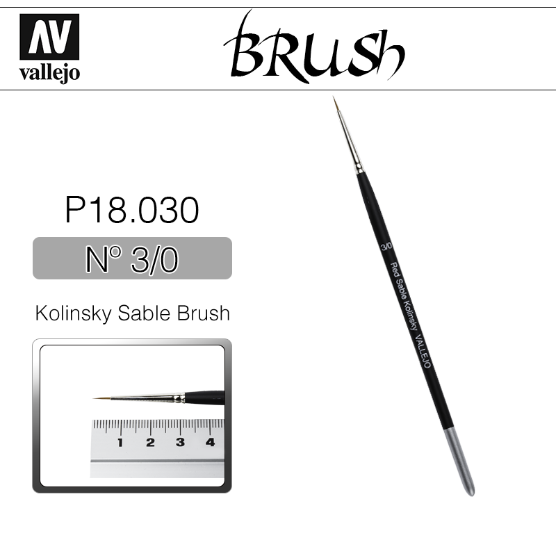 Vallejo Brush _ P18030 _ Kolinsky Sable Brush Nº 3/0(* 단종)