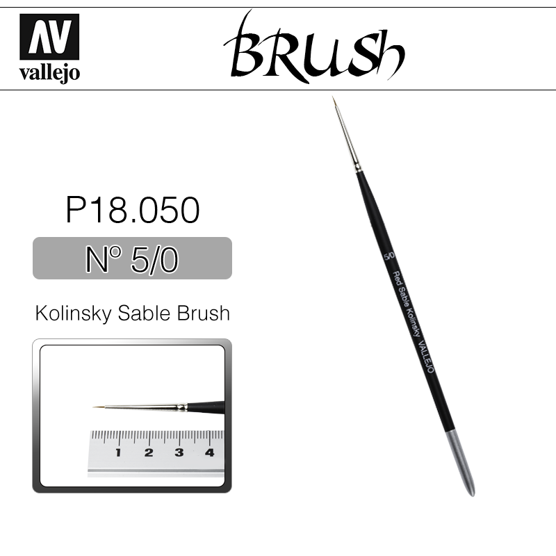 Vallejo Brush _ P18050 _ Kolinsky Sable Brush Nº 5/0(* 단종)