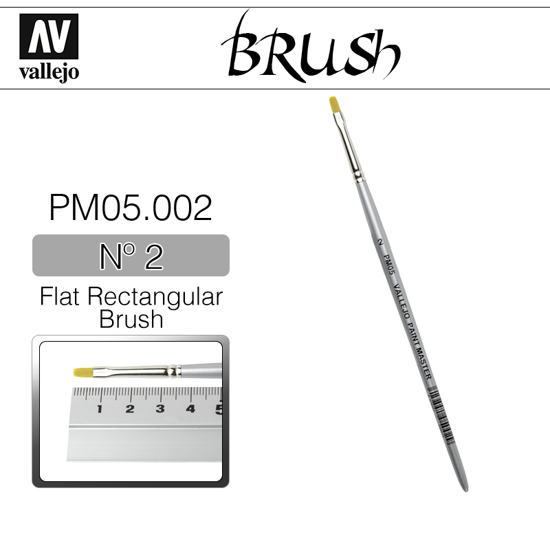 Vallejo Brush _ PM05002 _ Flat Rectangular Brush Nº 2(* 단종)