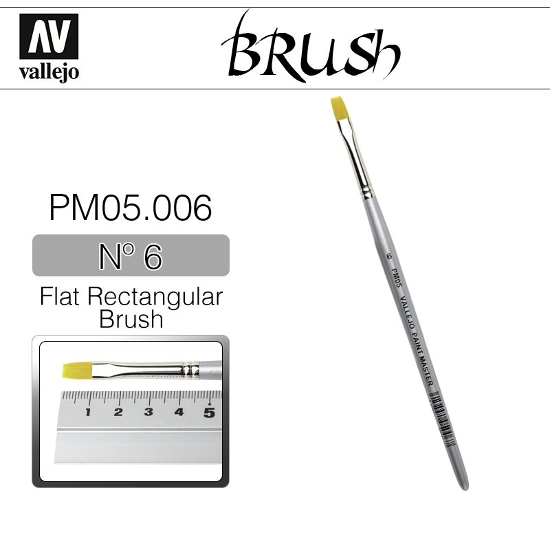Vallejo Brush _ PM05006 _ Flat Rectangular Brush Nº 6(* 단종)