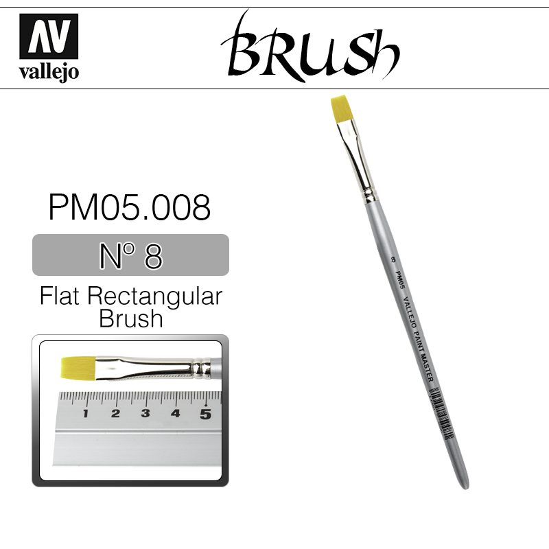 Vallejo Brush _ PM05008 _ Flat Rectangular Brush Nº 8(* 단종)