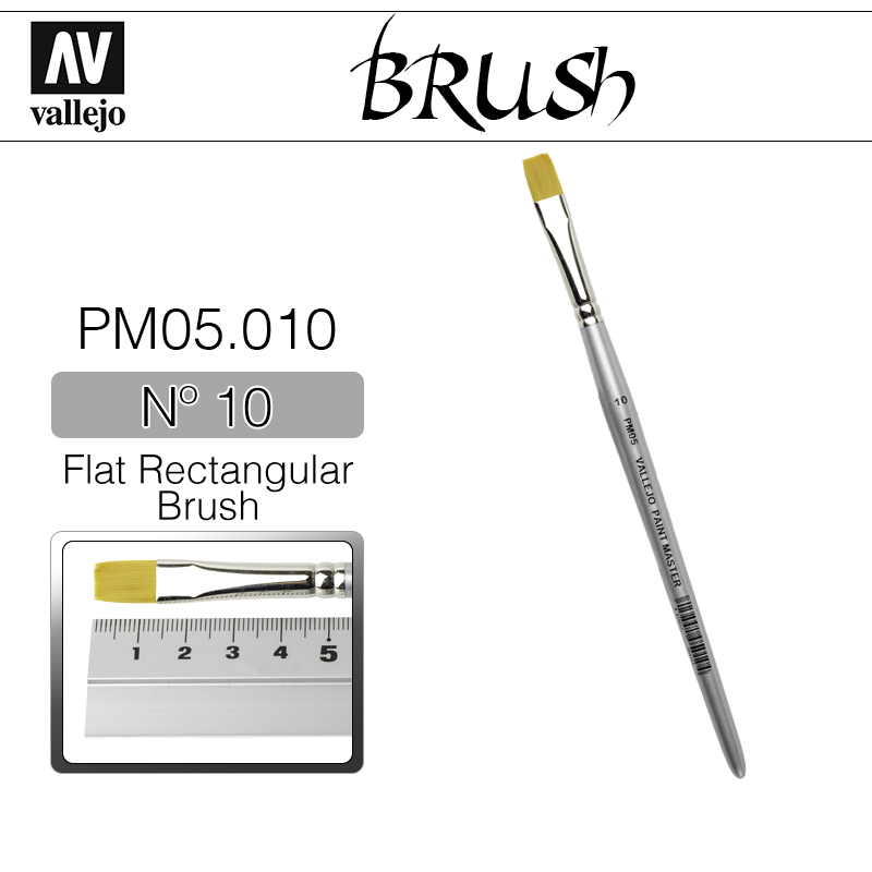Vallejo Brush _ PM05010 _ Flat Rectangular Brush Nº 10(* 단종)