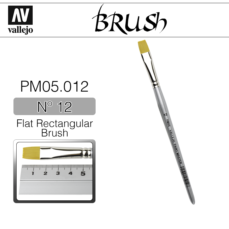Vallejo Brush _ PM05012 _ Flat Rectangular Brush Nº 12(* 단종)