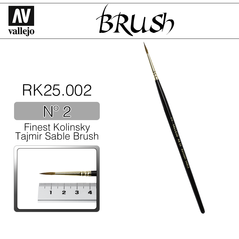 Vallejo Brush _ RK25002 _ Finest Kolinsky Tajmir Sable Brush Nº 2(* 단종)