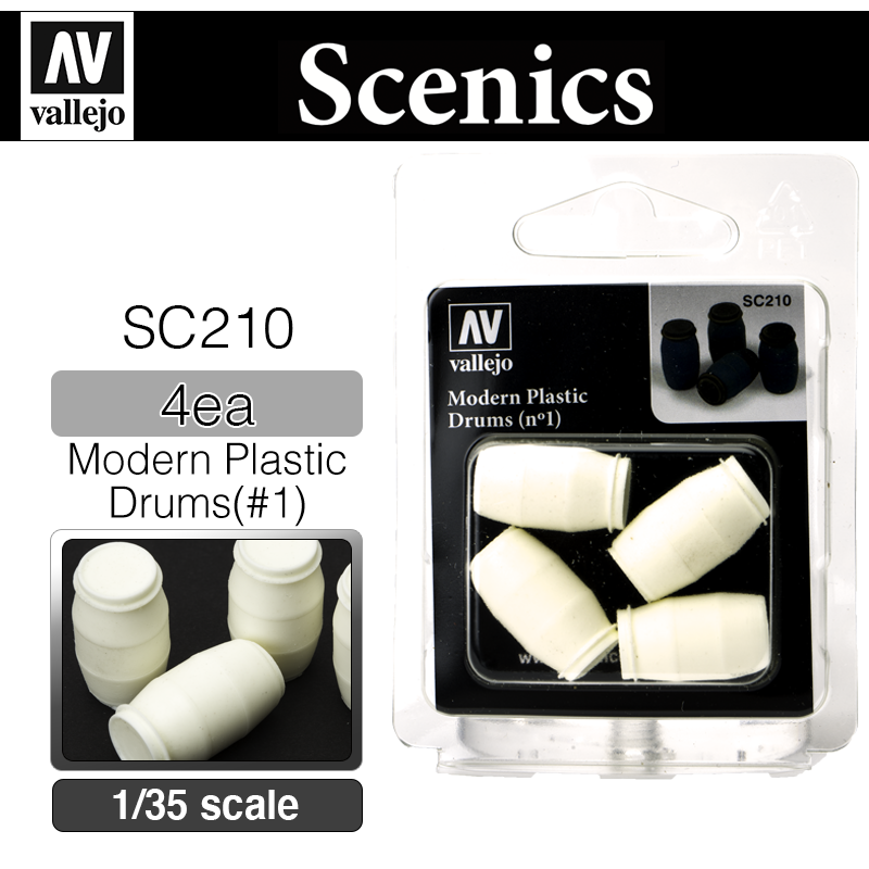 Vallejo Scenics _ SC210 _ Modern Plastic Drums #1 (1/35)