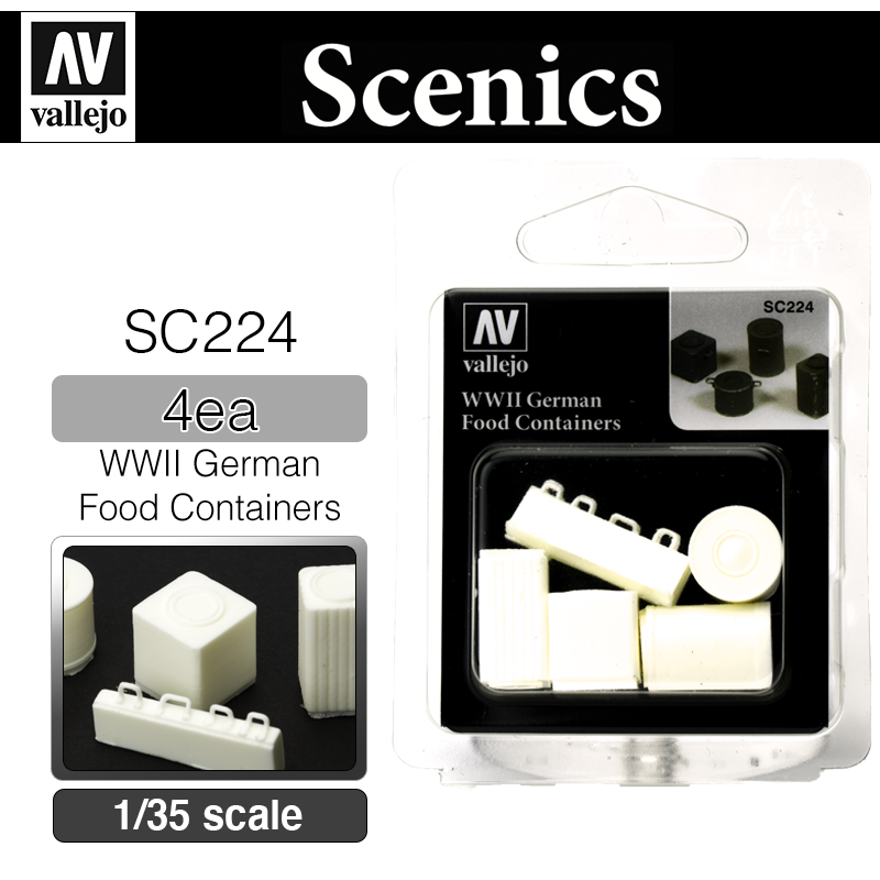 Vallejo Scenics _ SC224 _ WWII German Food Containers (1/35)