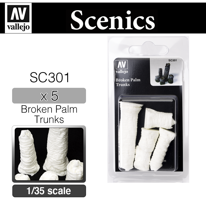 Vallejo Scenics _ SC301 _ Broken Palm Trunks (1/35)