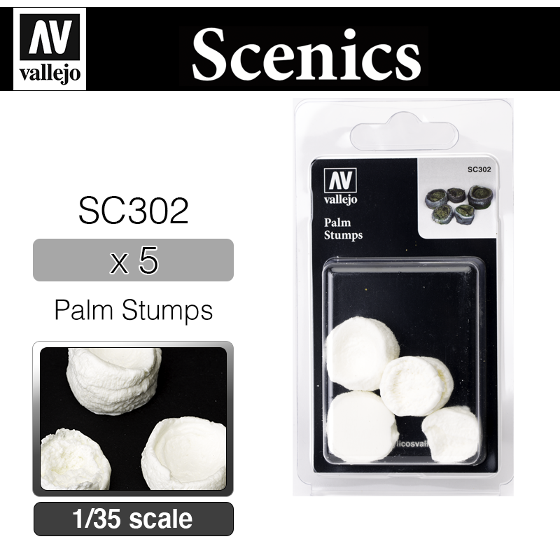 Vallejo Scenics _ SC302 _ Palm Stumps (1/35)