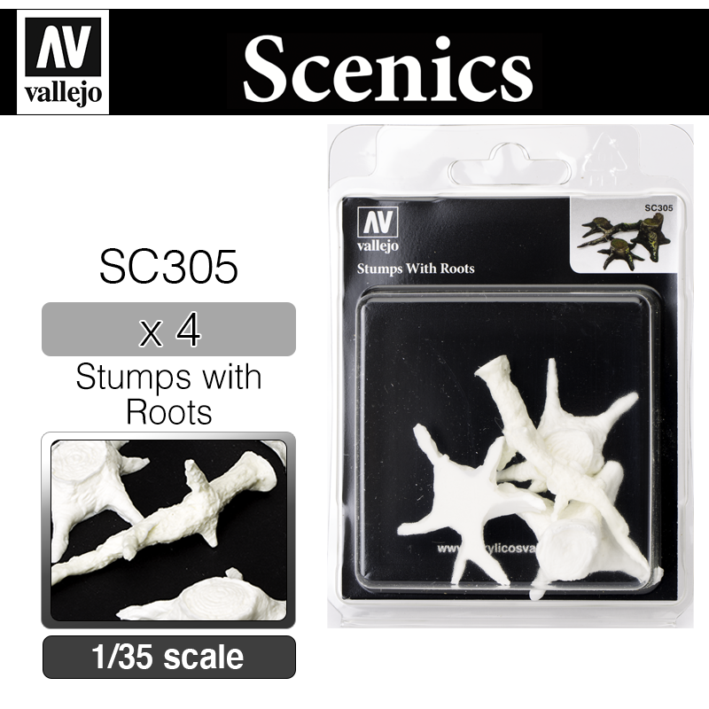 Vallejo Scenics _ SC305 _ Stumps with Roots (1/35)