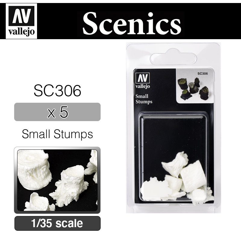 Vallejo Scenics _ SC306 _ Small Stumps (1/35)