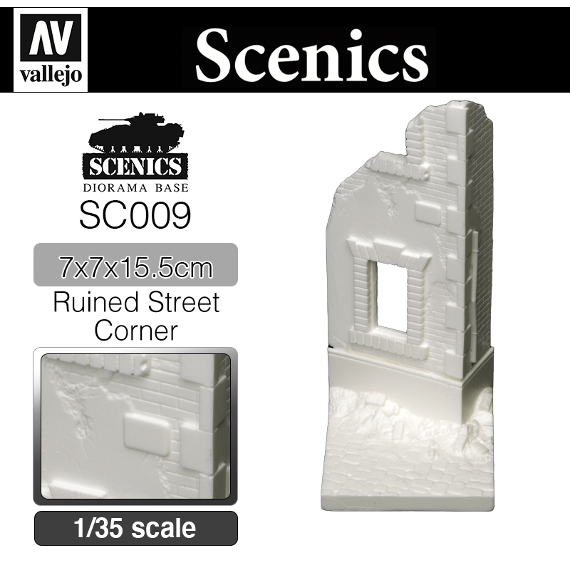 Vallejo Scenics _ SC009 _ Ruined Street Corner (1/35)