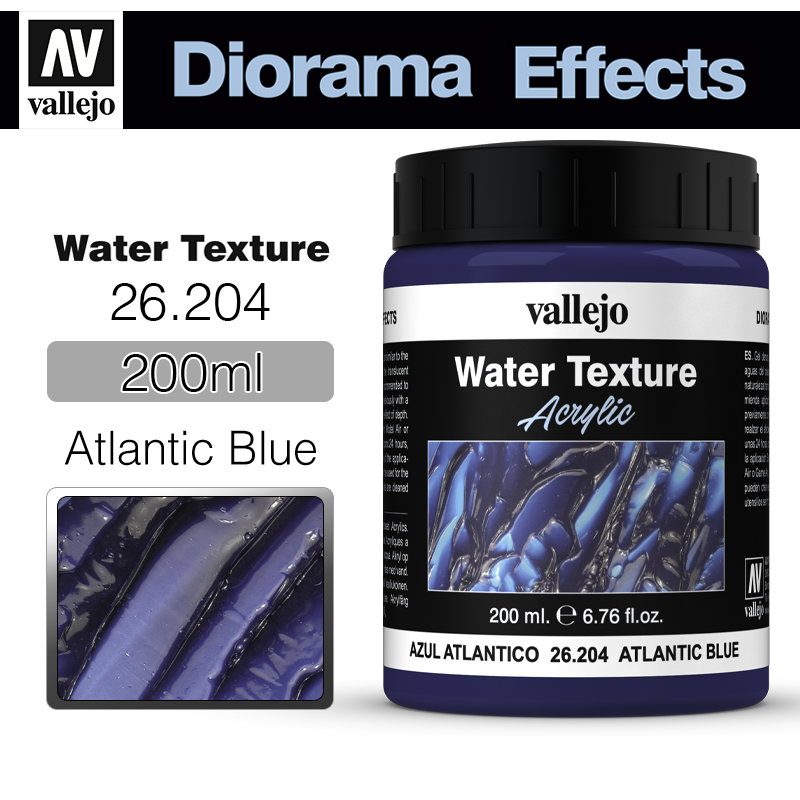 Vallejo Diorama Effects _ 26204 _ Water Texture _ 200ml _ Atlantic Blue