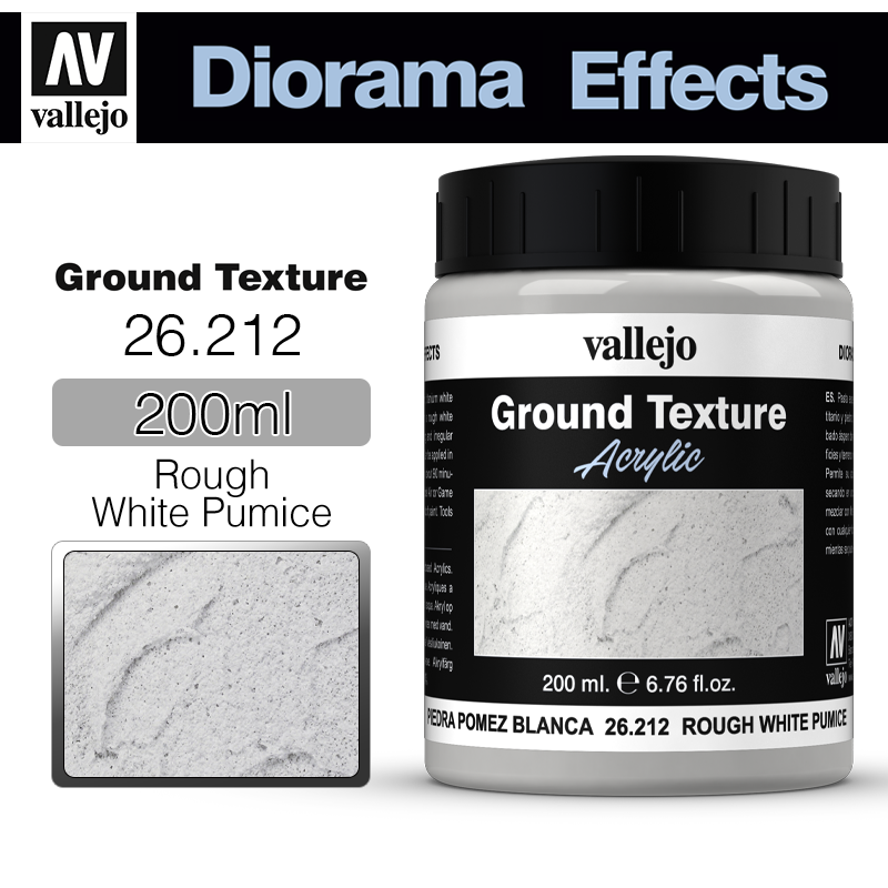 Vallejo Diorama Effects _ 26212 _ Ground Texture _ 200ml _ Rough White Pumice