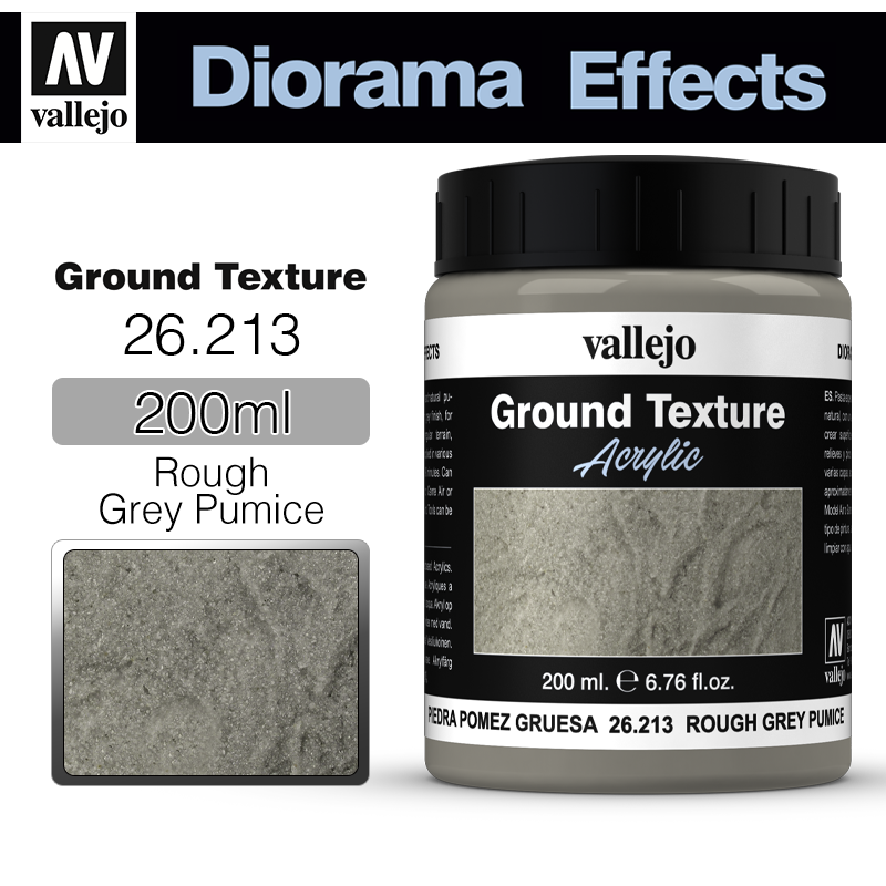Vallejo Diorama Effects _ 26213 _ Ground Texture _ 200ml _ Rough Grey Pumice