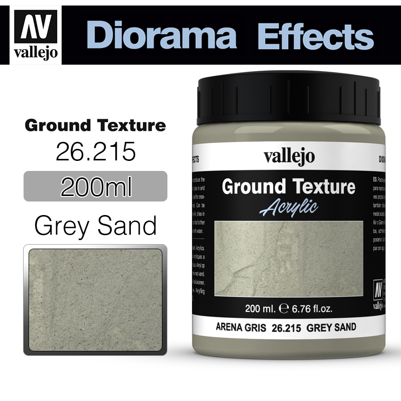 Vallejo Diorama Effects _ 26215 _ Ground Texture _ 200ml _ Grey Sand