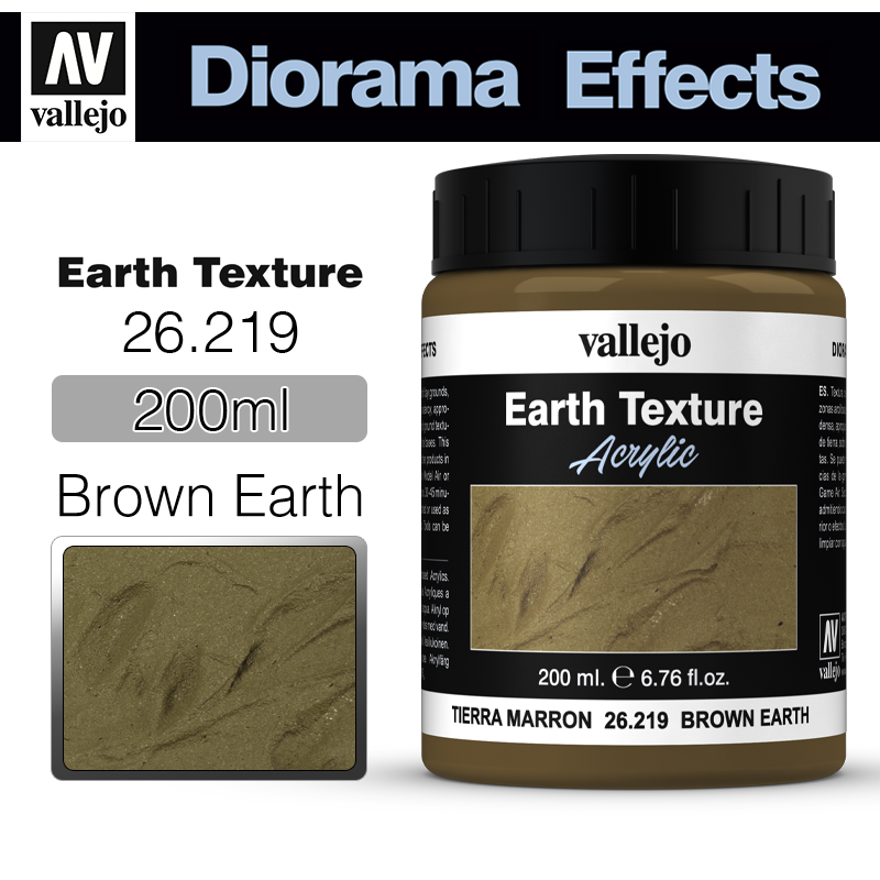 Vallejo Diorama Effects _ 26219 _ Earth Texture _ 200ml _ Brown Earth