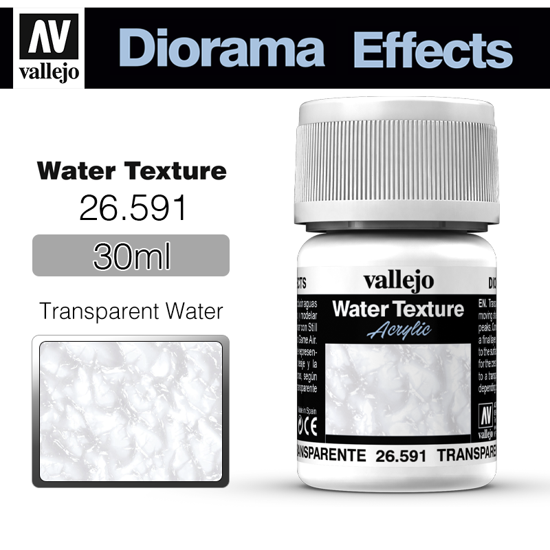 Vallejo Diorama Effects _ 26591 _ Water Texture _ 30ml _ Transparent water (colorless)