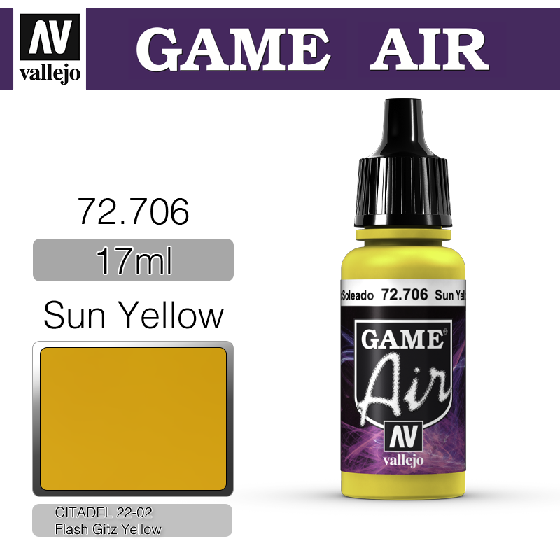 Vallejo Game Air _ 72706 _ Sun Yellow(* 단종)