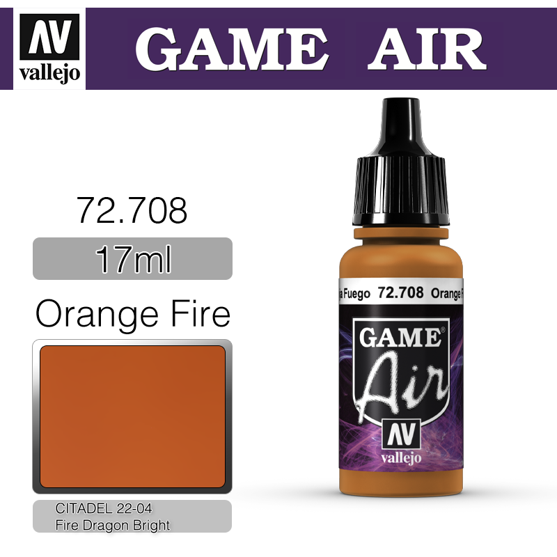Vallejo Game Air _ 72708 _ Orange Fire(* 단종)
