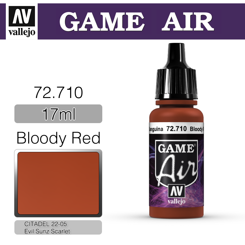 Vallejo Game Air _ 72710 _ Bloody Red(* 단종)