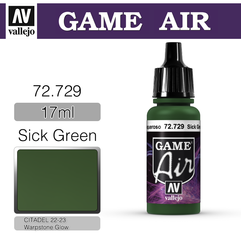 Vallejo Game Air _ 72729 _ Sick Green(* 단종)