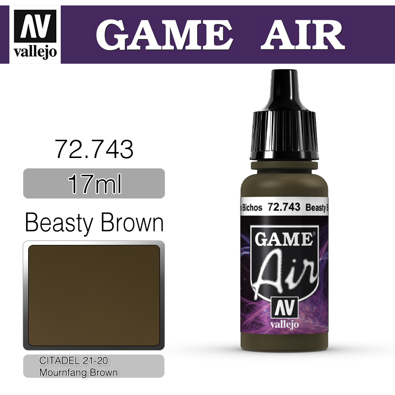 Vallejo Game Air _ 72743 _ Beasty Brown(* 단종)