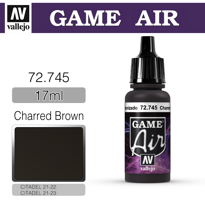 Vallejo Game Air _ 72745 _ Charred Brown(* 단종)