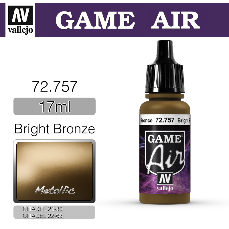 Vallejo Game Air _ 72757 _ Bright Bronze (Metallic)(* 단종)
