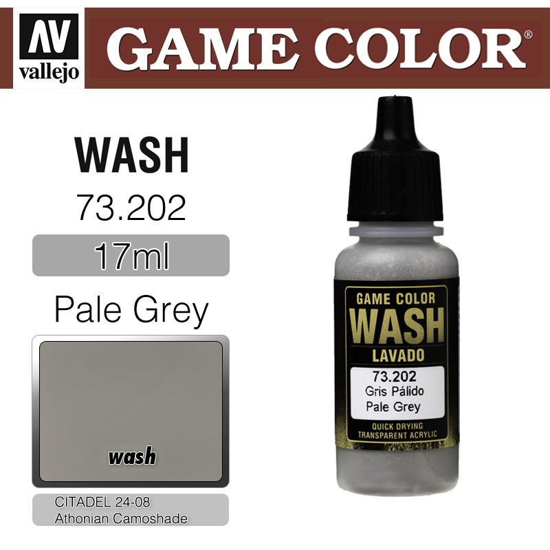 Vallejo Game Color _ 73202 _ Wash _ Pale Grey (* 단종)