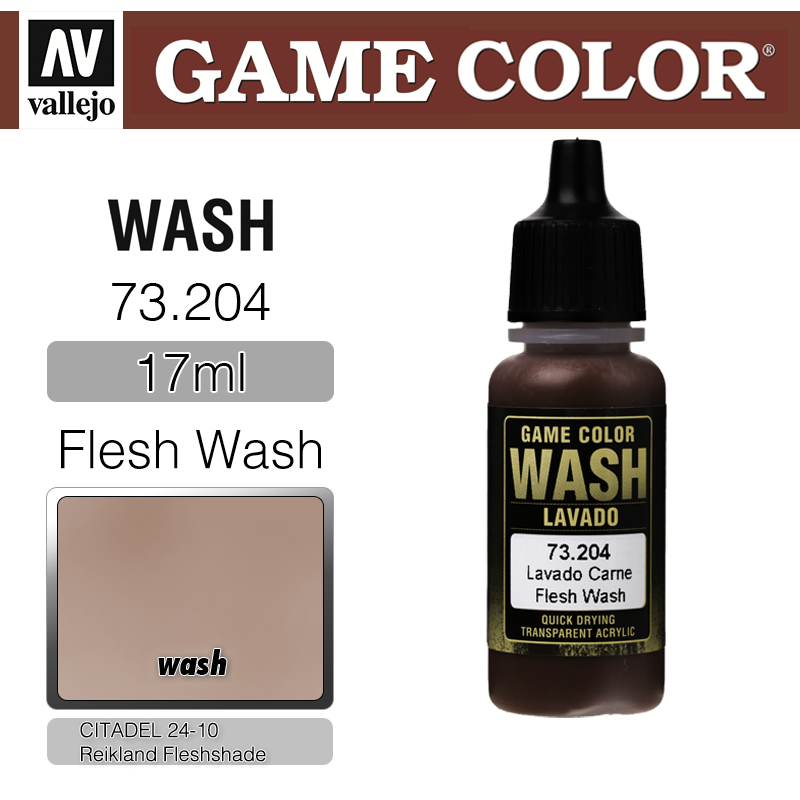 Vallejo Game Color _ 73204 _ Wash _ Flesh Wash (* 단종)
