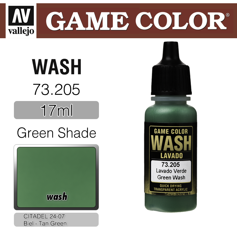 Vallejo Game Color _ 73205 _ Wash _ Green Shade (* 단종)
