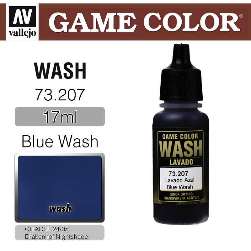 Vallejo Game Color _ 73207 _ Wash _ Blue Wash (* 단종)