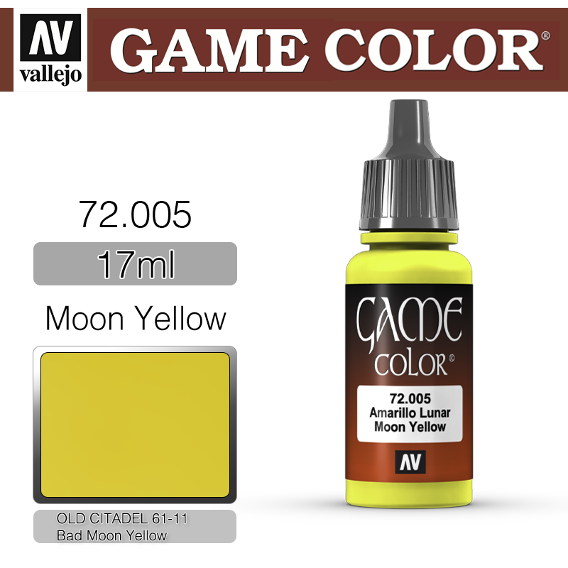 Vallejo Game Color _ 72005 _ Moon Yellow (* 단종)