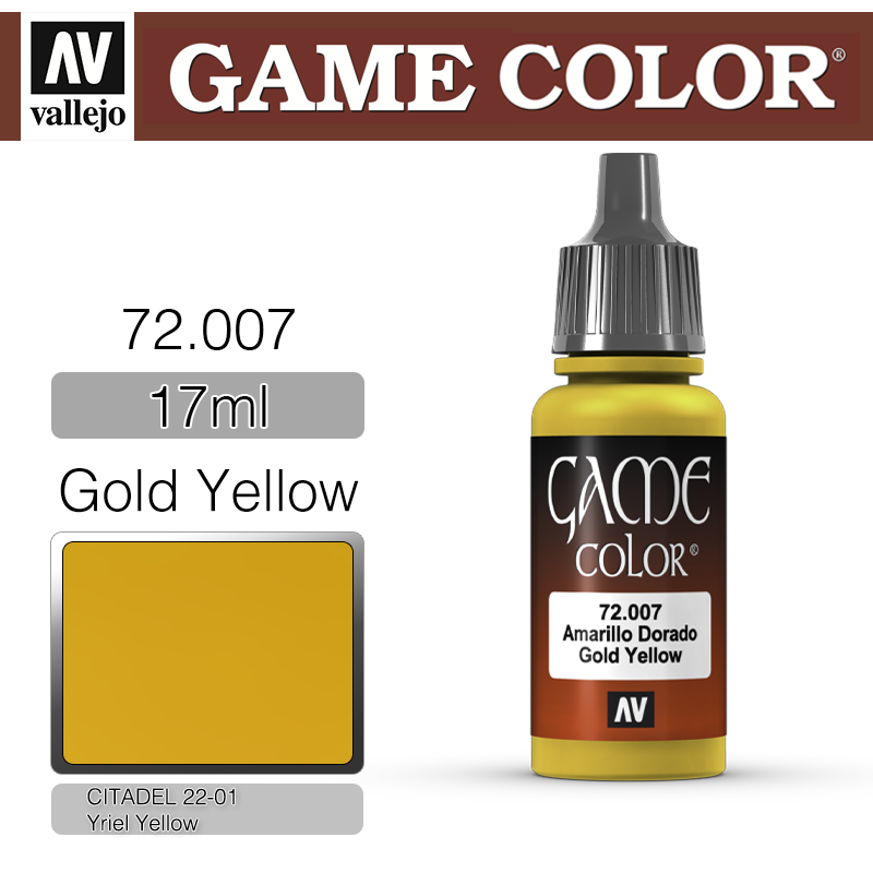 Vallejo Game Color _ 72007 _ Gold Yellow (* 단종)