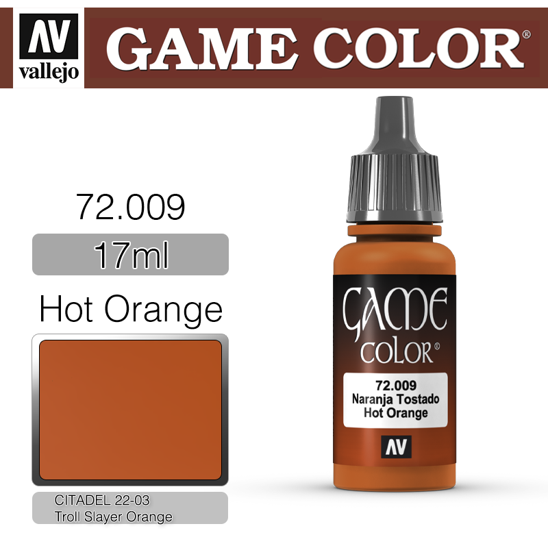 Vallejo Game Color _ 72009 _ Hot Orange (* 단종)