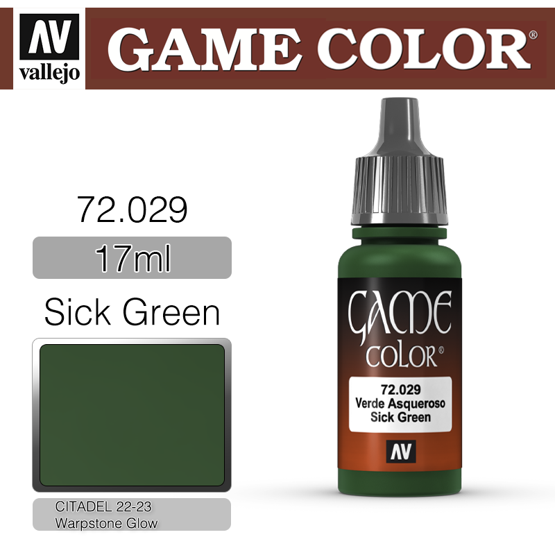 Vallejo Game Color _ 72029 _ Sick Green (* 단종)