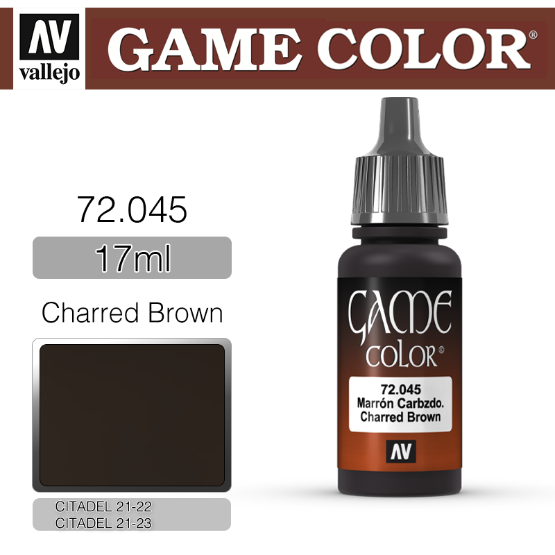 Vallejo Game Color _ 72045 _ Charred Brown (* 단종)