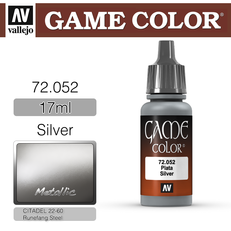 Vallejo Game Color _ 72052 _ Silver (Metallic) (* 단종)