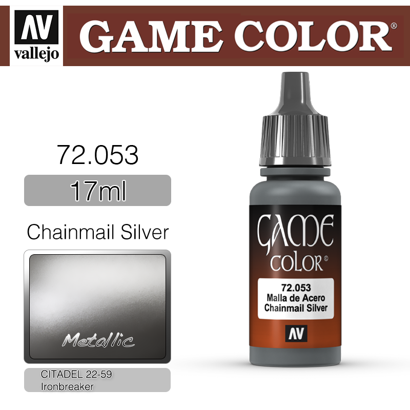 Vallejo Game Color _ 72053 _ Chainmail Silver (Metallic) (* 단종)